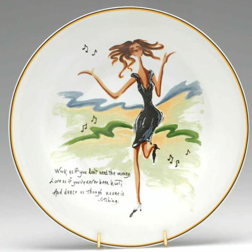 Work as if You Don't Need the Money Glamour Girls Plate